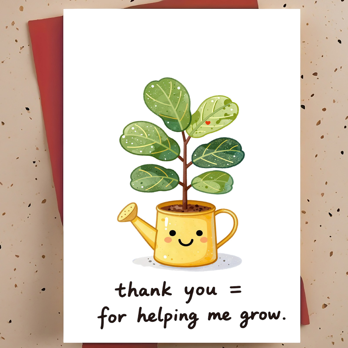 Plant Parents - 1 süße und warme Dankeskarte für