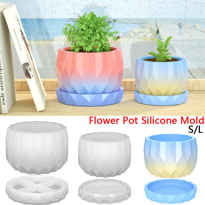 Plant Parents - 1 Set Silikon-Pflanzgefäßformen für Beton, Blumentopf