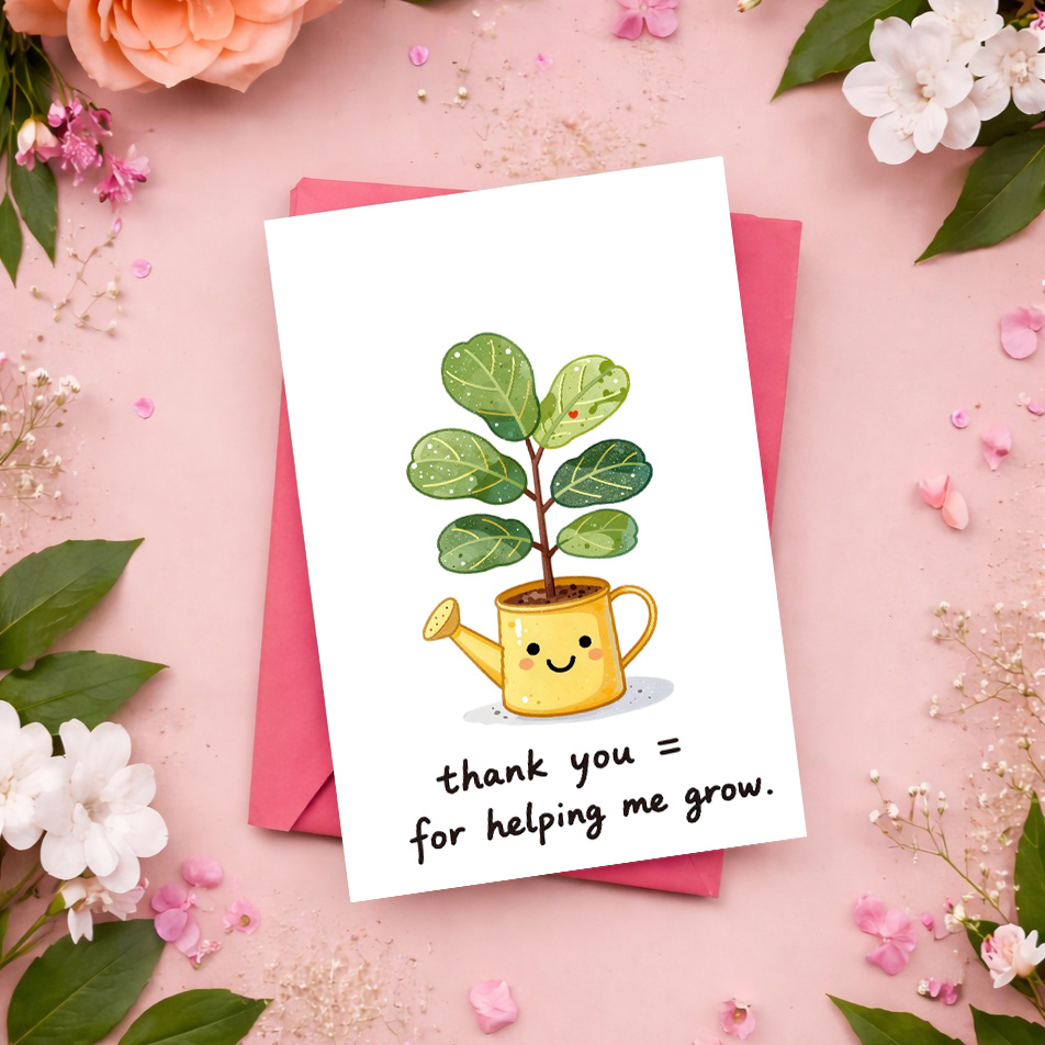 1 süße und warme Dankeskarte f – Plant Parents Bewertung und Preis